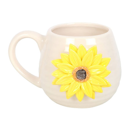 Hello Sunshine Rounded Mug with 3D Sunflower N/A