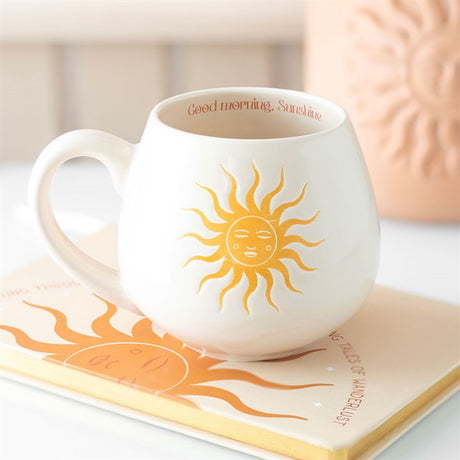 Sunny Rounded Mug with Inspirational Morning Design N/A