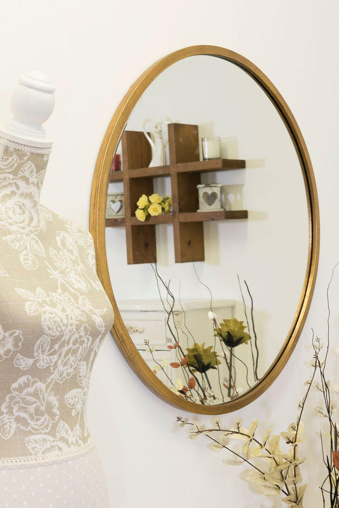 Rowan Elegant Modern Bevelled Round Mirror Unbranded