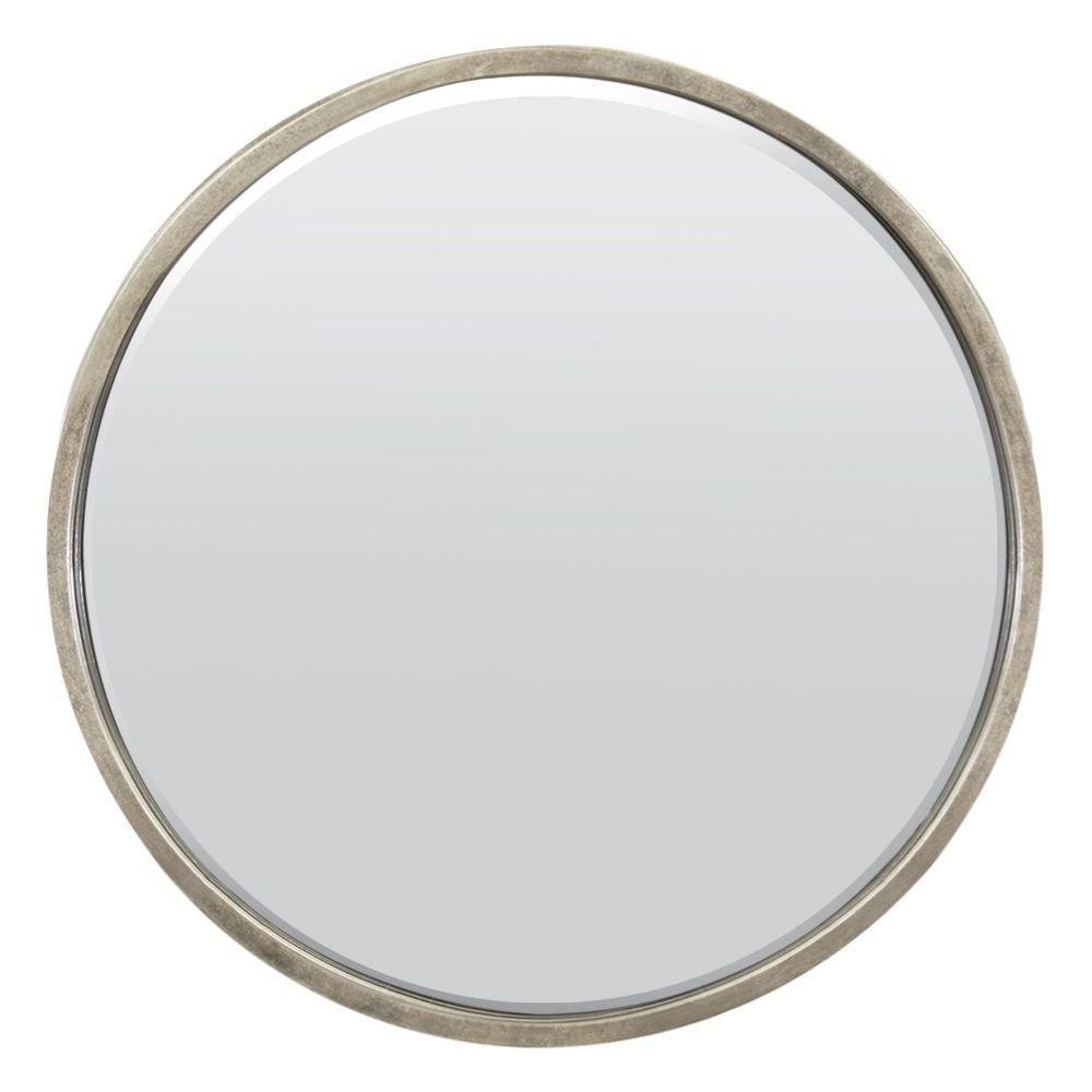 Rowan Elegant Modern Bevelled Round Mirror 80 x 80 CM Silver Unbranded