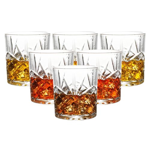 Vinsani Crystal Cut Whisky Glasses - Set of 6 Vinsani