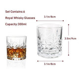 Vinsani Crystal Cut Whisky Glasses - Set of 6 Vinsani