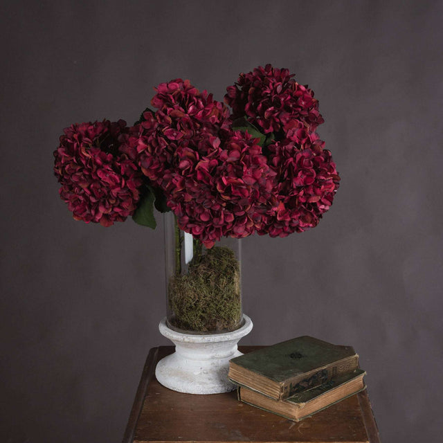 Shades 4 Seasons Ruby Hydrangea Single Stem Flower RED PLASTIC Shades 4 Seasons