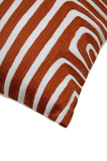 Bosie Ozella Rust And White Cushion Orsina