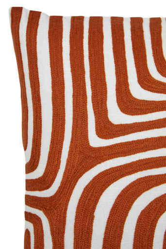 Bosie Ozella Rust And White Cushion Orsina