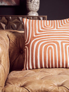Bosie Ozella Rust And White Cushion Orsina