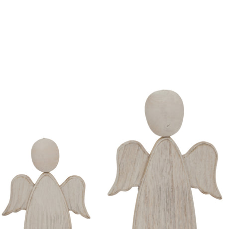 Rustic Angel Figurines Set for Charming Christmas Room Decorations