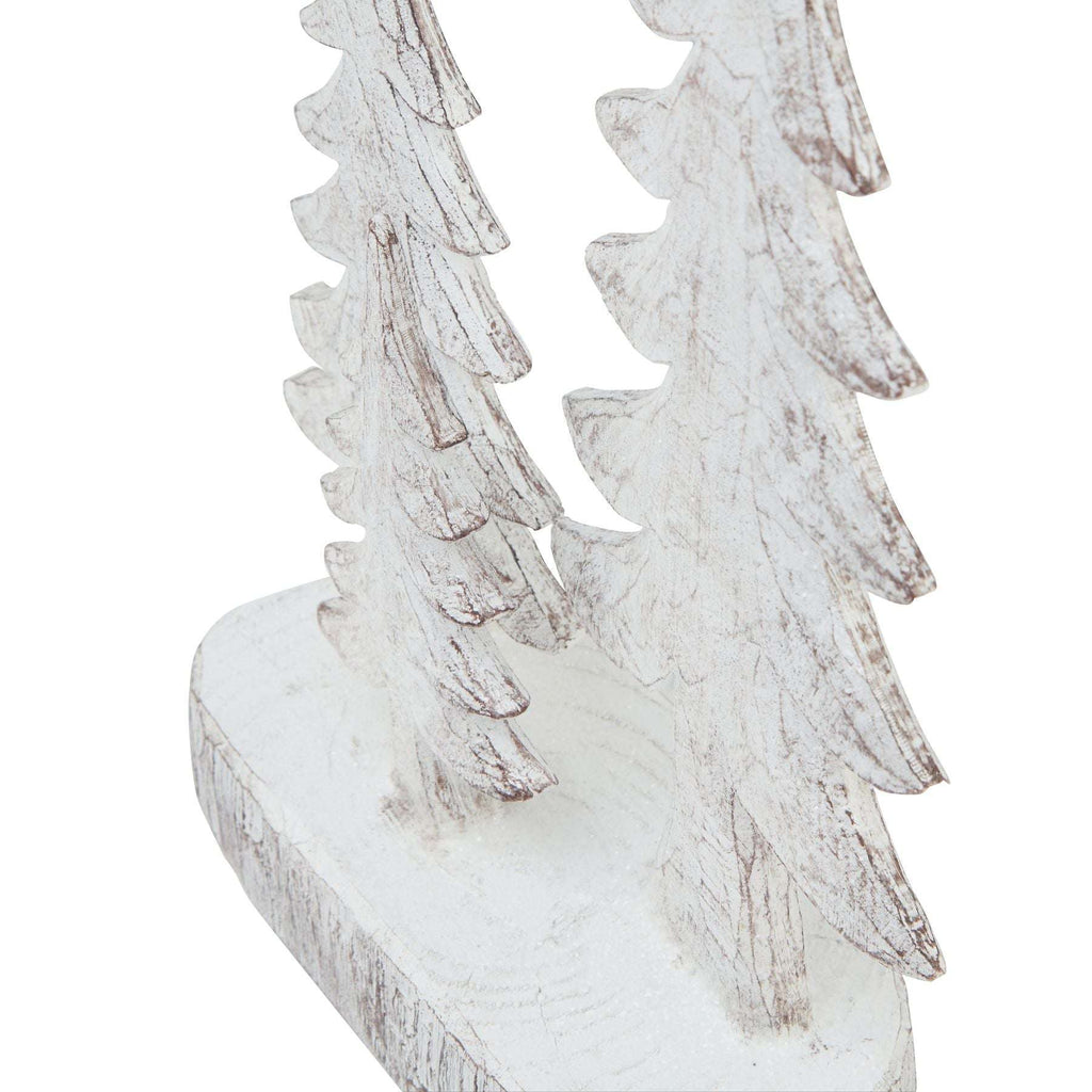 Small Three Snowy Pine Tree Sculpture Shades 4 Seasons
