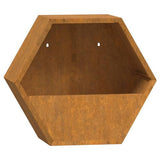 vidaXL Wall Planters 2 pcs Rusty Corten Steel 30x10x25 cm vidaXL