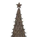 Rustic Decorative Tree in Grey with Star Topper for Festive Christmas Room Decorations