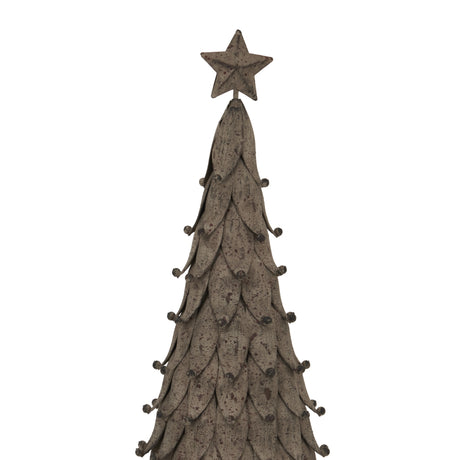 Rustic Decorative Tree in Grey with Star Topper for Festive Christmas Room Decorations