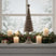 Rustic Decorative Tree displayed on a windowsill surrounded by candles and festive greenery
