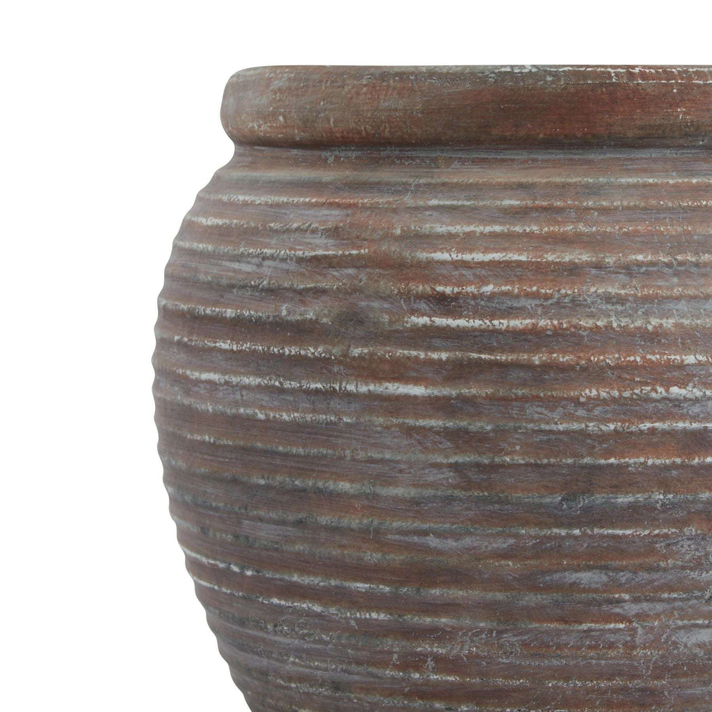 Siena Brown Diameter Rimmed Plant Pot Shades 4 Seasons