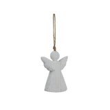 Rustic Hanging Angel Christmas Bauble in white, perfect for festive decorations