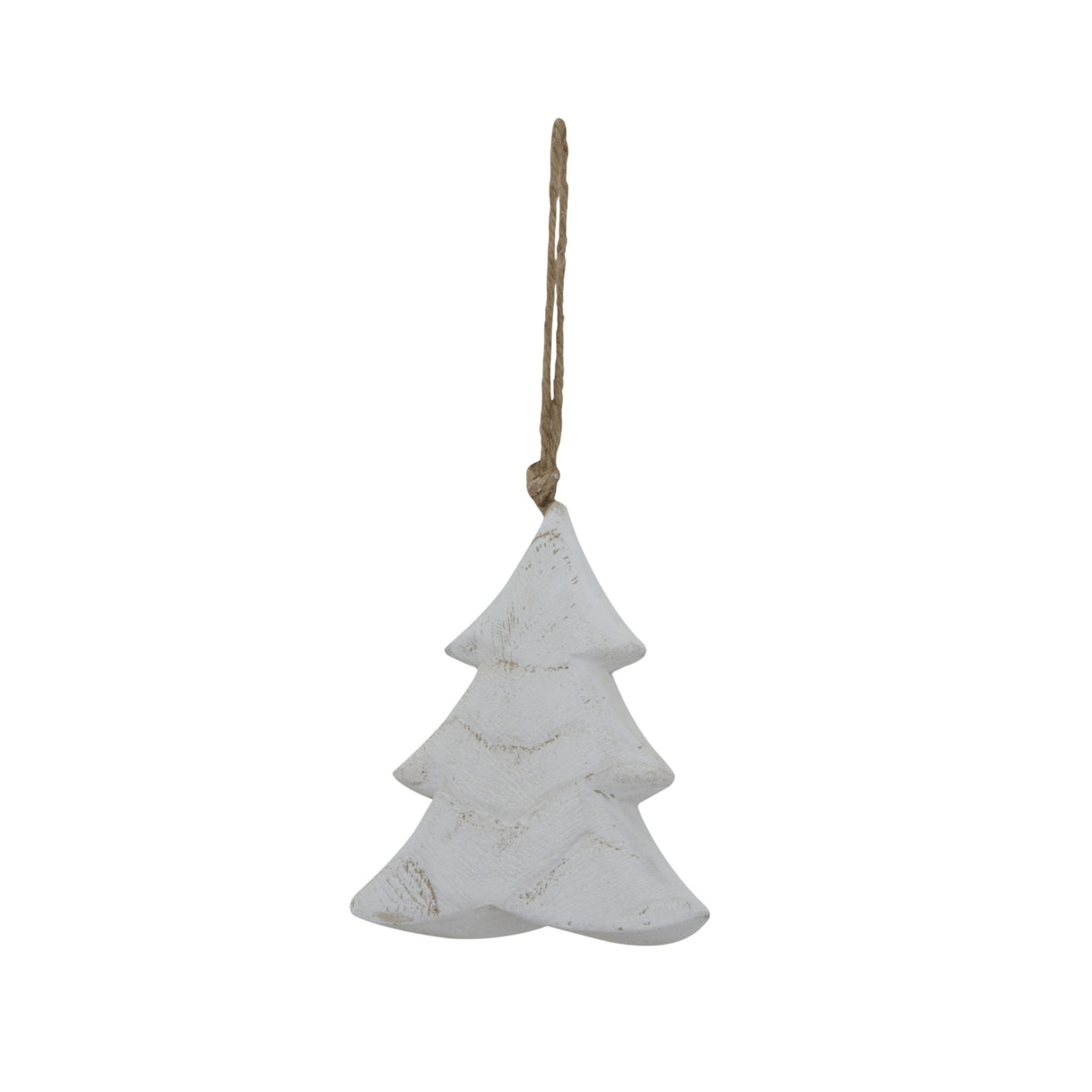 Rustic Hanging Tree decoration in white, perfect for adding charm to Christmas baubles and festive displays