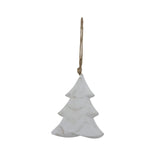 Rustic Hanging Tree decoration in white, perfect for adding charm to Christmas baubles and festive displays