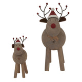 Rustic Rudolf Wooden Reindeer Christmas Room Decorations Perfect for Festive Decor
