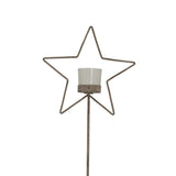 Rustic Star Candle Holder from Shades 4 Seasons with a minimalist star design for festive decor
