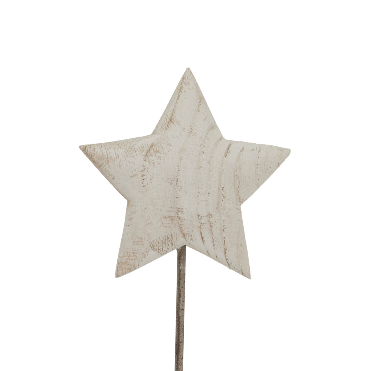 Rustic Star Christmas Room Decoration in White Wood Finish for Festive Decor