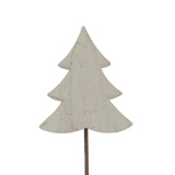 Rustic Tree Christmas decoration in white wood for charming festive room decor