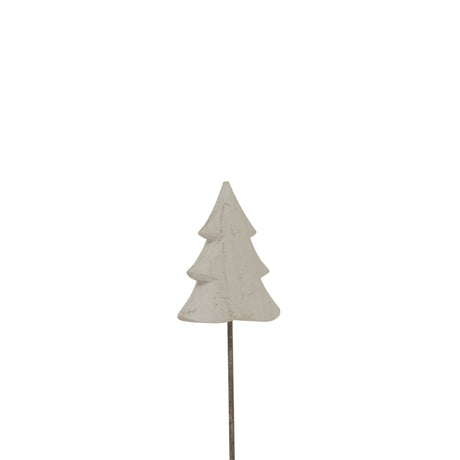 Rustic Tree Decorative Piece for Christmas Room Decorations in Charming White Finish