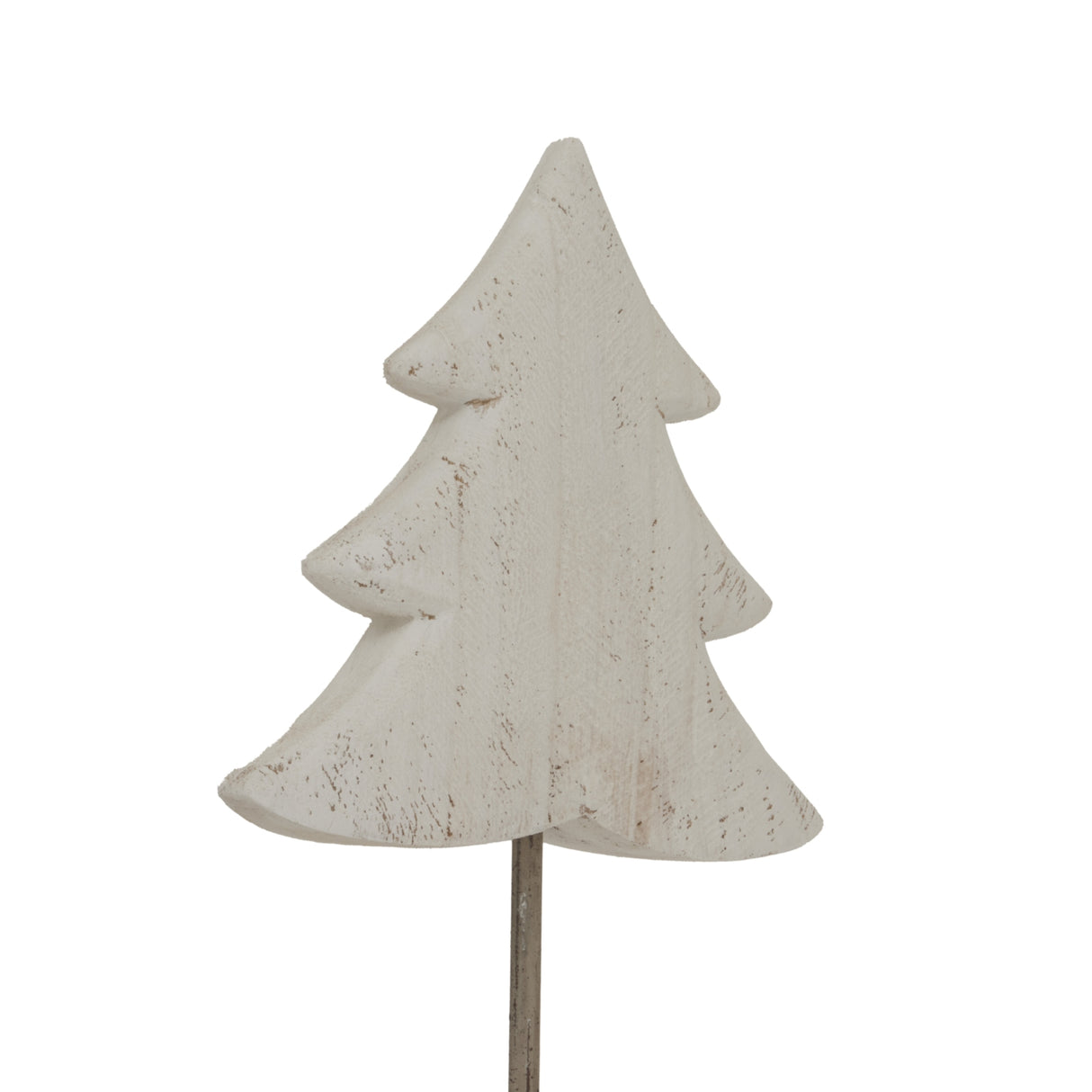 Rustic Tree Christmas decoration in white wood for charming holiday room decor