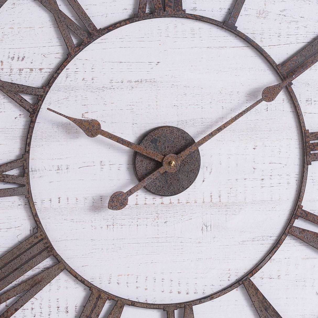 Rustic Wooden Clock With Aged Numerals And Hands Shades 4 Seasons