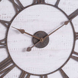 Rustic Wooden Clock With Aged Numerals And Hands Shades 4 Seasons