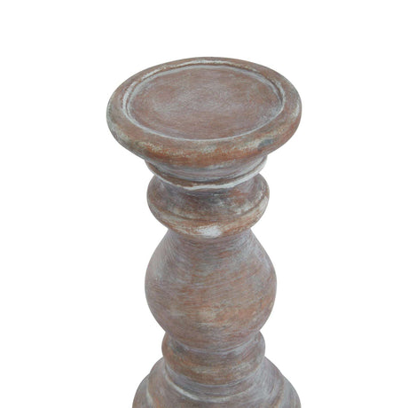 Siena Small Brown Column Candle Holder Shades 4 Seasons