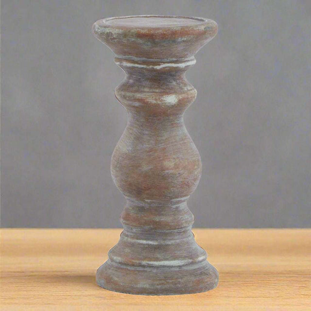 Siena Small Brown Column Candle Holder BROWN CERAMIC Shades 4 Seasons