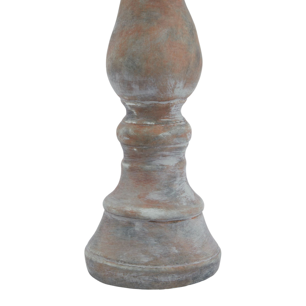 Siena Large Brown Column Candle Holder Shades 4 Seasons