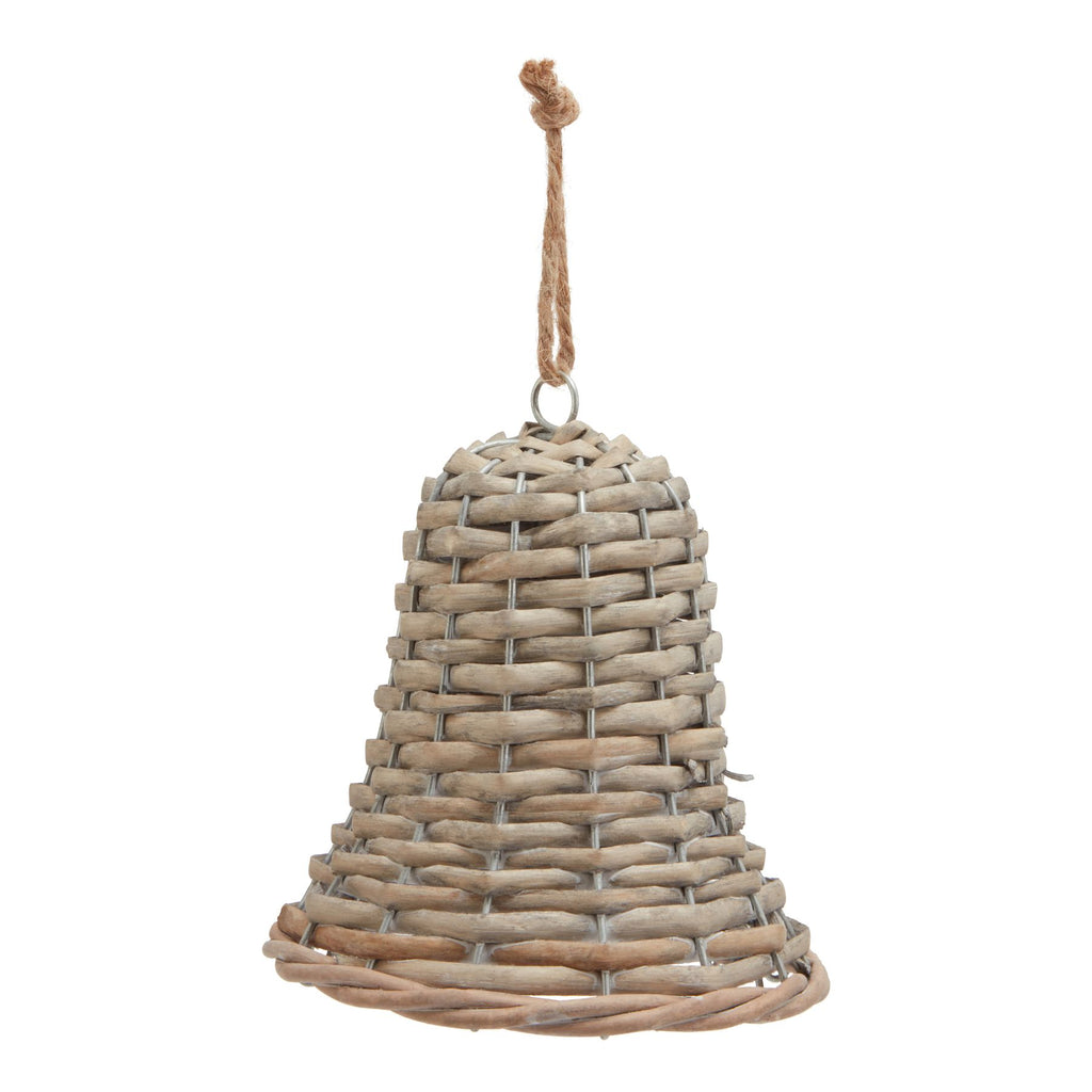 The Noel Collection Medium Wicker Bell Decoration BROWN WICKER Shades 4 Seasons
