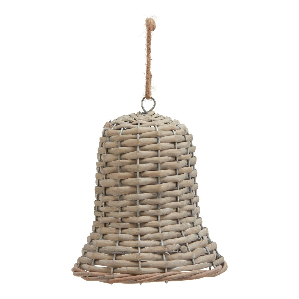 The Noel Collection Large Wicker Bell Decoration BROWN WICKER Shades 4 Seasons
