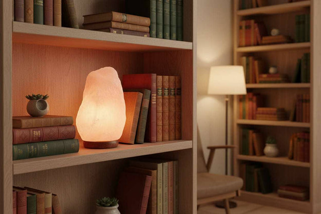 Crystal Rock Himalayan Salt Lamp and Base AW Dropship UK
