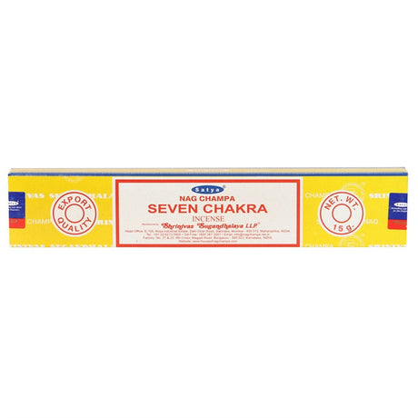 12 Packs of Seven Chakra Incense Sticks by Satya N/A