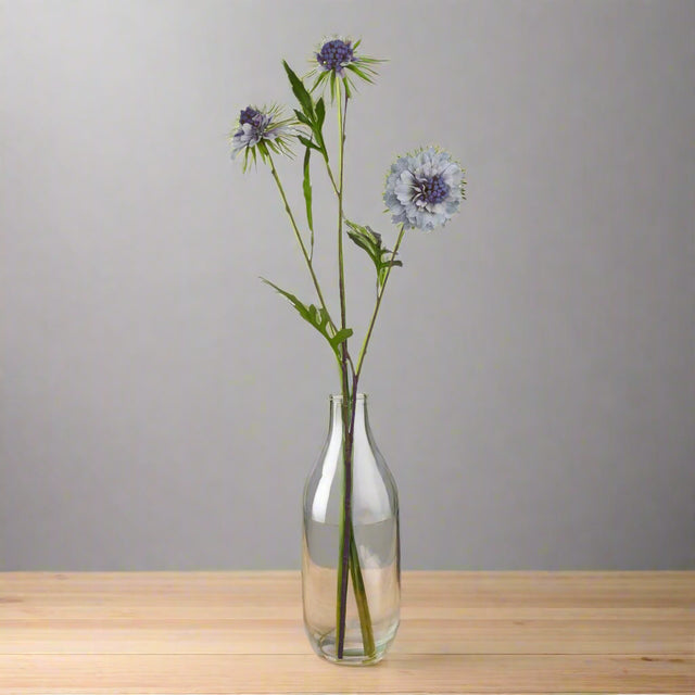 Scabious Stem - Elegant Spring Floral Accent by Shades 4 Seasons BLUE PLASTIC Shades 4 Seasons