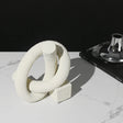 Nisu Home Decorative Sculpture Ornament in White, Featuring a Unique Knot Design for Stylish Decor