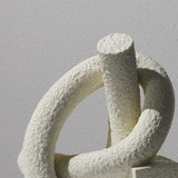 Nisu Home Decorative Ornament in Textured White Finish for Modern Home Decor