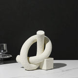 Modern textured white sculpture ornament by Nisu Home, perfect for contemporary decor