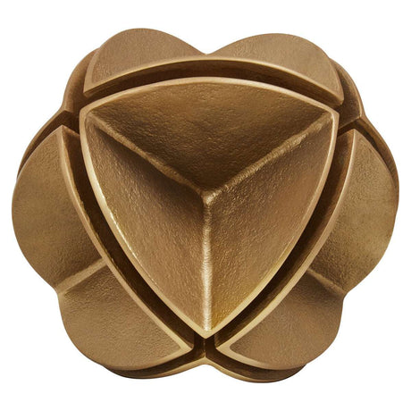Orsina Contemporary Sculpture in a Gold Finish, Featuring a Unique Geometric Design