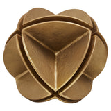 Orsina Contemporary Sculpture in a Gold Finish, Featuring a Unique Geometric Design