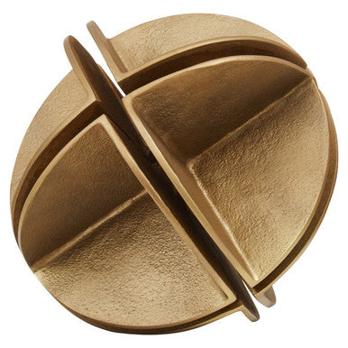 Orsina Decorative Sculpture in Gold with a Unique Abstract Design for Modern Interiors
