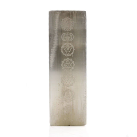 Selenite Block Lamp 25cm Chakra Lamp AW Dropship UK