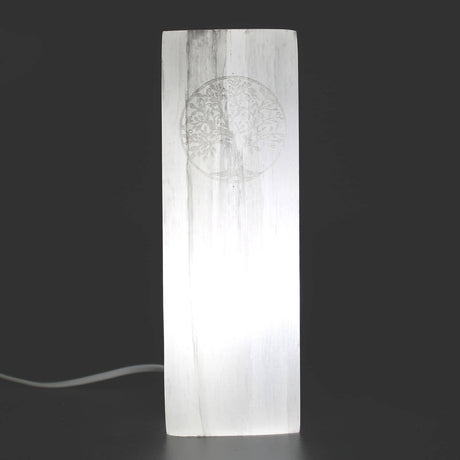 Selenite Block Lamp 25cm Tree of Life AW Dropship UK