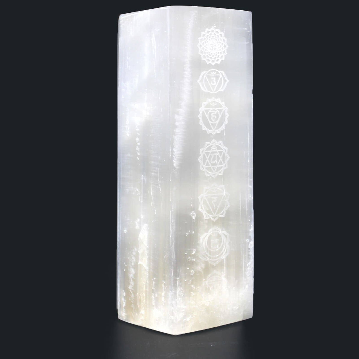 Selenite Block Lamp 25cm Chakra Lamp AW Dropship UK