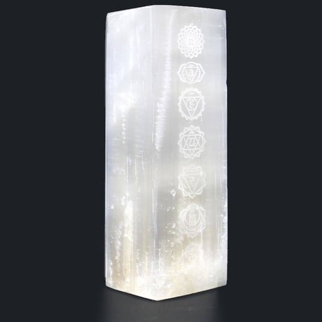 Selenite Block Lamp 25cm Chakra Lamp AW Dropship UK