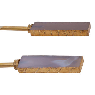 Orsina Serving Set with Elegant Purple Handles and Sleek Gold Accents for Stylish Dining