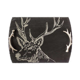 Selbrae House Serving Tray featuring a deer design with antler handles in a rustic style
