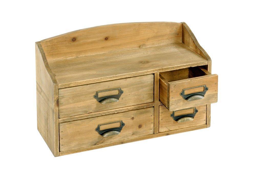 Shabby Chic Small Wooden Cabinet 4 Drawers Geko Products