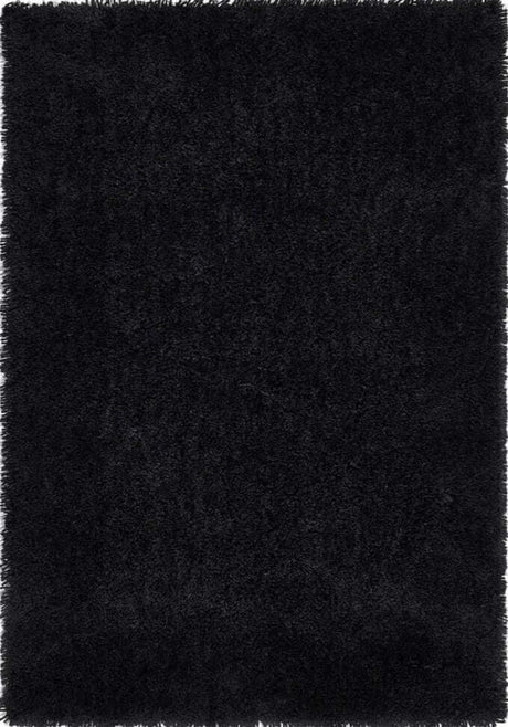 Luxurious black Shaggy Rug with a soft, thick texture for added comfort and style